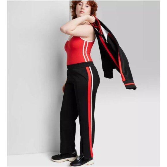 Wild Fable Women's High-Rise Track Pants Black Small - Picture 1 of 5